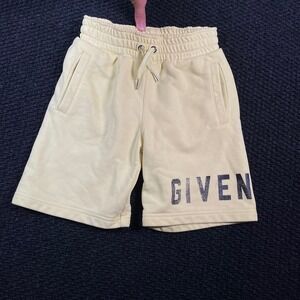 Givenchy Yellow Logo Sweatpants Shorts‎ Kids Boy's Size Small
